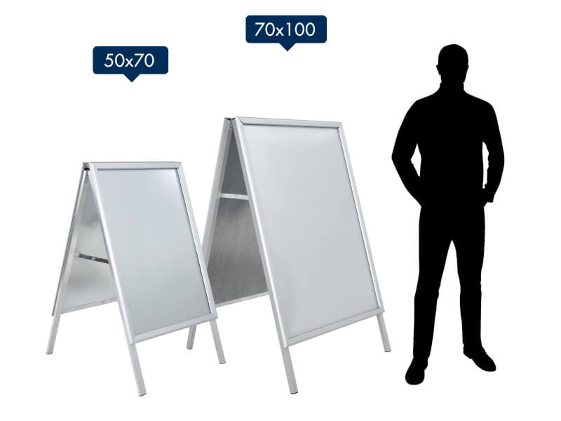 Jämförelse mellan storlekar på A-stall