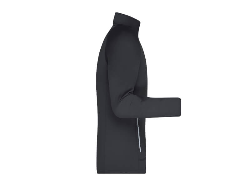 Fleecetröja Stretch Herr - HÖGER ARM - Black/Silver