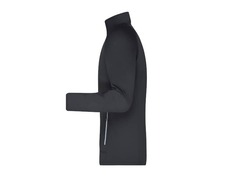 Fleecetröja Stretch Herr - VÄNSTER ARM - Black/Silver