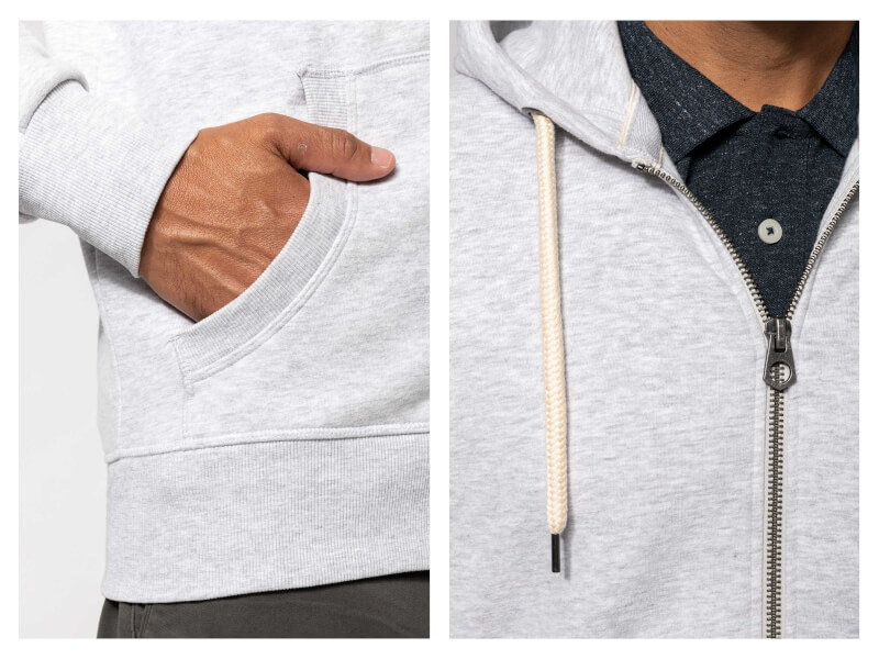 Kariban - Men’s vintage zipped hooded sweatshirt