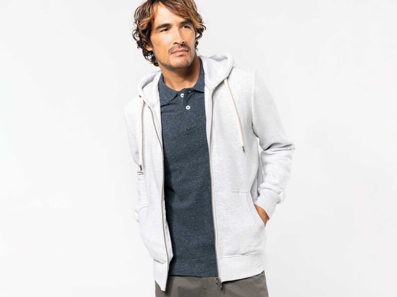 Kariban - Men’s vintage zipped hooded sweatshirt