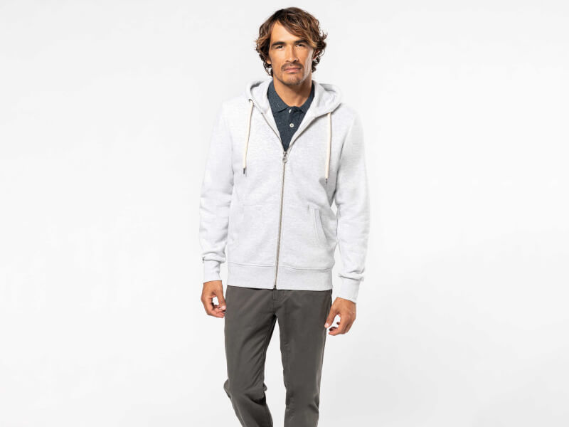 Kariban - Men’s vintage zipped hooded sweatshirt