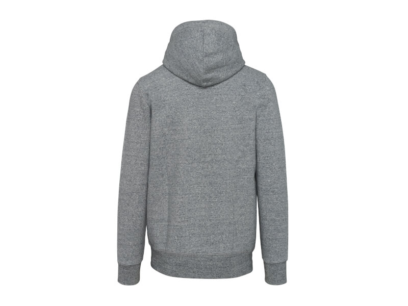 Zip Hoodie Vintage Herr - BAKSIDA - Slub Grey Heather