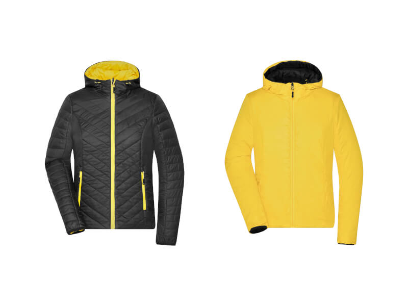 Jacka Lightweight Dam - UTSIDA OCH INSIDA - Black/Yellow