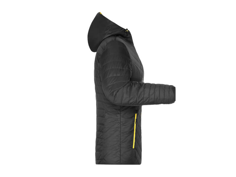 Jacka Lightweight Dam - HÖGER ÄRM - Black/Yellow