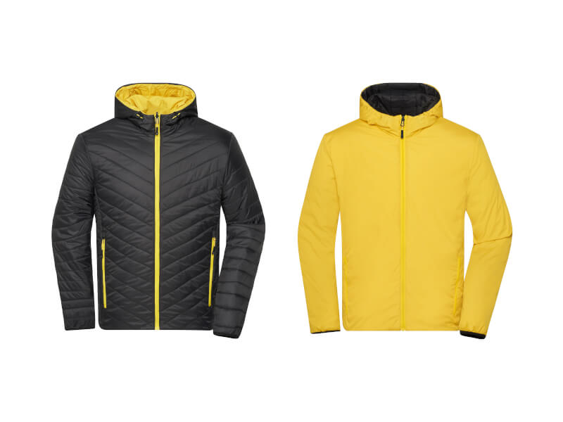 Jacka Lightweight Herr - UTSIDA & INSIDA - Black/Yellow
