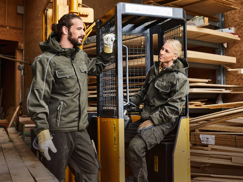 James & Nicholson - Workwear Softshell Padded Jacket