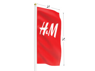 Reklamflagga i Valfria mått