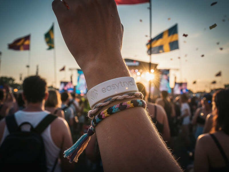 Gummiarmband med präglad logo