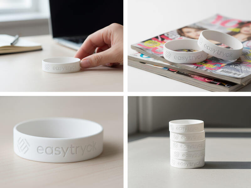 Gummiarmband med präglad logo