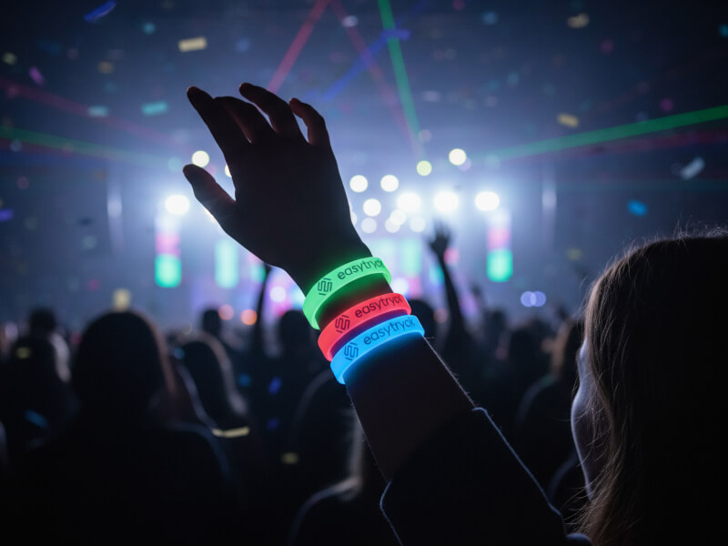 Fluorescerande gummiarmband