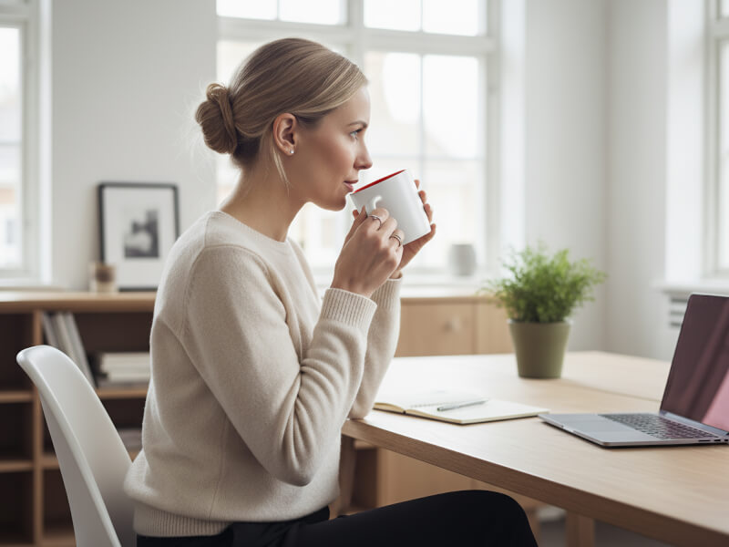 Stengodsmugg Ebba Vit