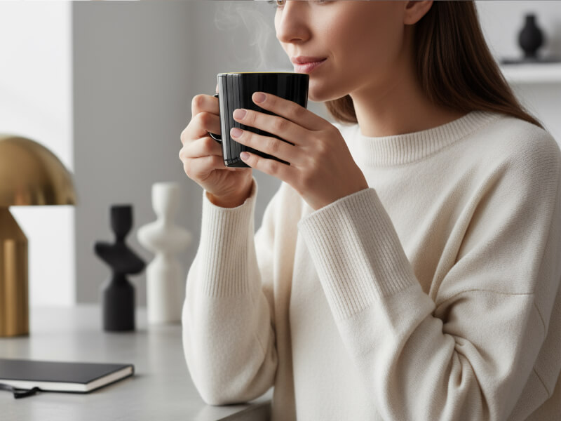 Stengodsmugg Emma BlankSvart 