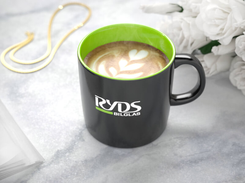 Stengodsmugg Emma Blank Svart