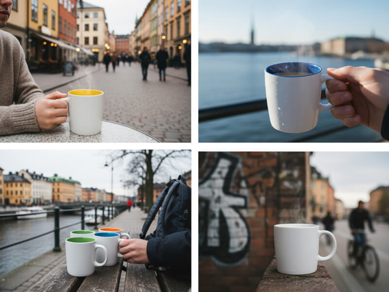 Stengodsmugg Emma Blank Vit