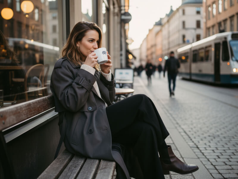 Stengodsmugg Emma Blank Vit