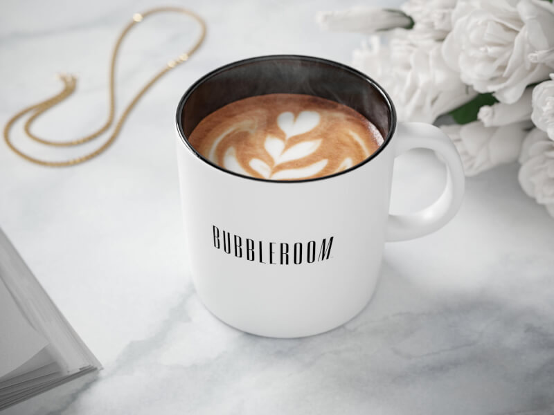 Stengodsmugg Emma Vit - Referensbild