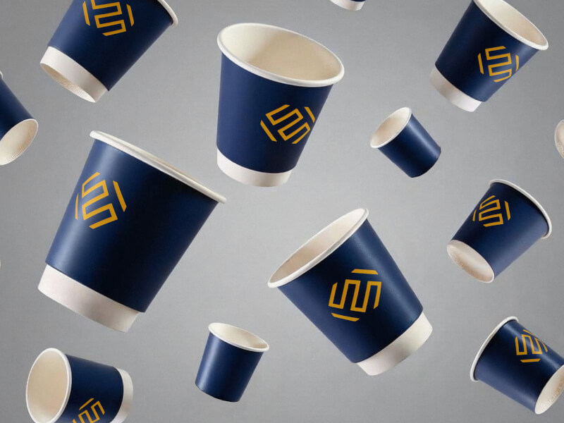 Pappersmuggar 6 cl med tryck