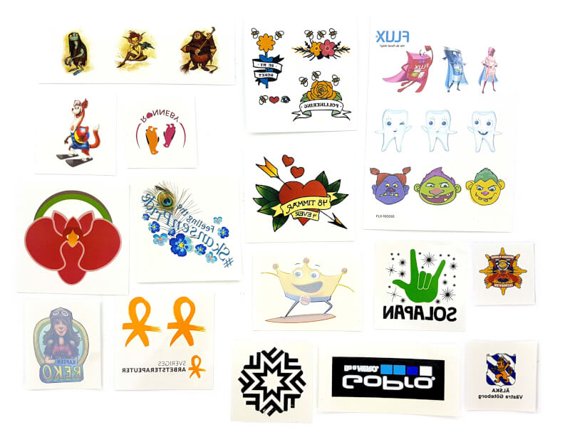 Blandade gnuggisar / engångstatueringar