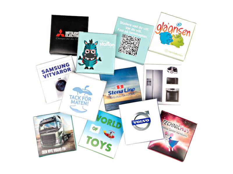 Tablettask med digitaltryck över hela ytan.