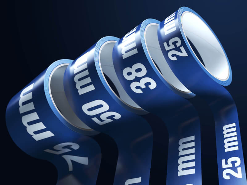 Packtejp - Storlekar