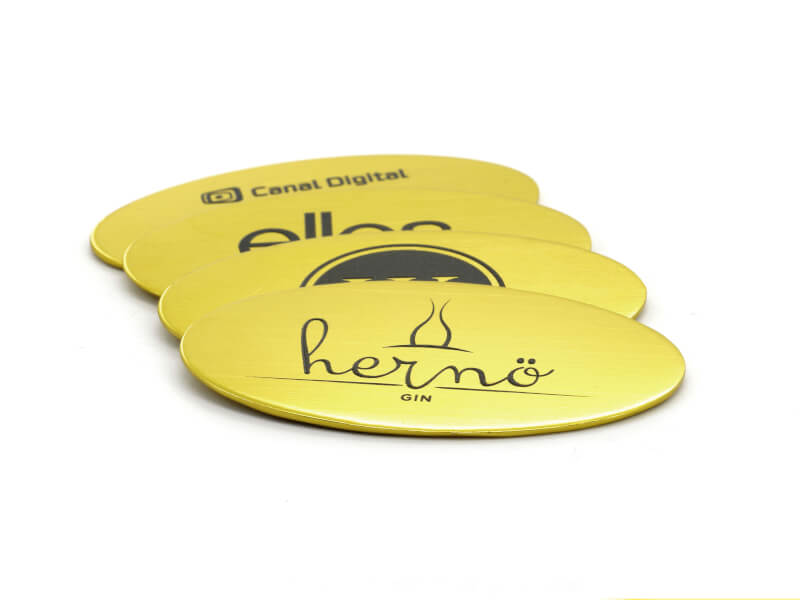 Namnskylt - Ellips 2 - Guld