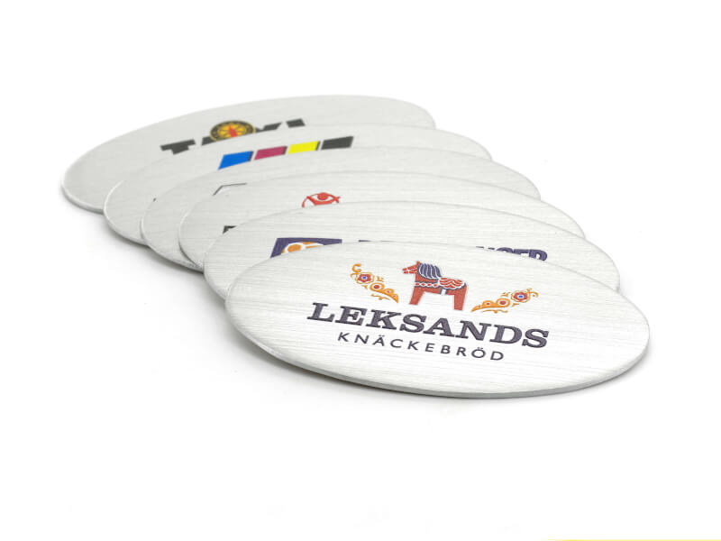 Namnskylt - Ellips 2 - Silver