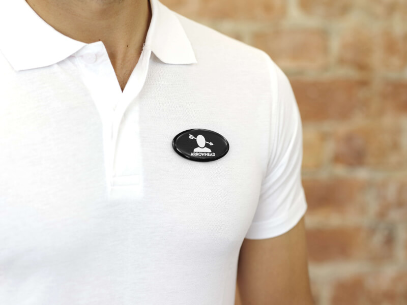 Namnskylt - Rektangel 1 - Svart - Fastsatt med magnetfäste