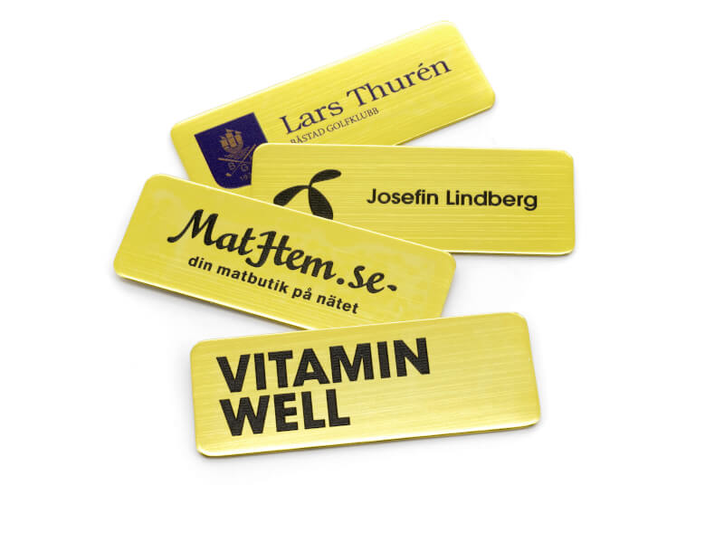 Namnskylt - Rektangel 2 - Guld