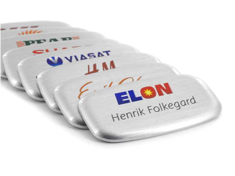 Namnskylt - Rundad 1 - Silver