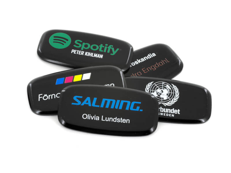 Namnskylt - Rundad 1 - Svart