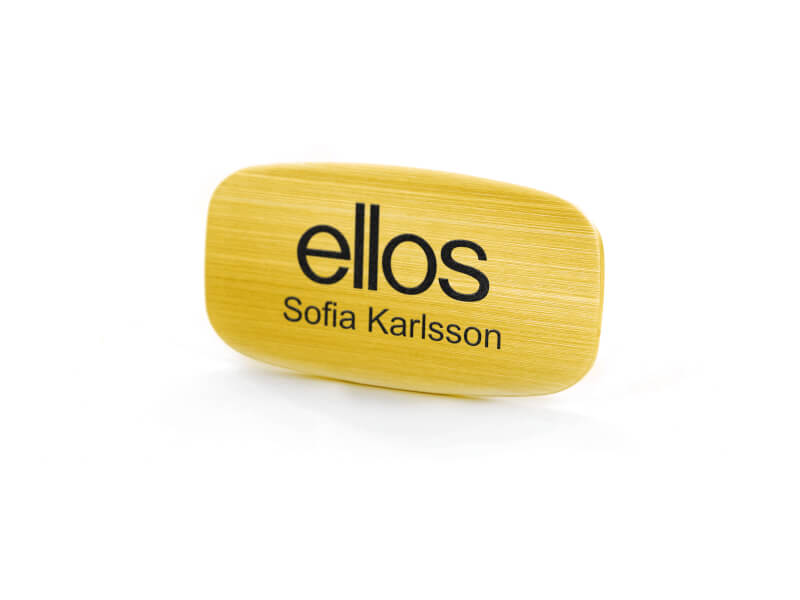 Namnskylt - Rundad 2 - Guld