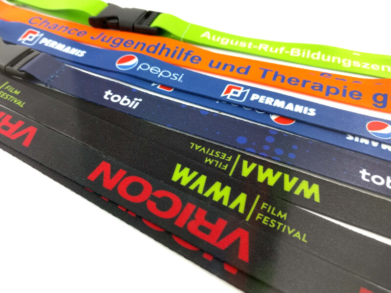 Exempel på Digitaltryckta Nyckelband 15 mm bredd