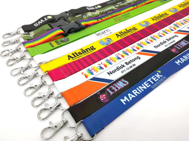 Exempel på Digitaltryckta Nyckelband 20 mm bredd