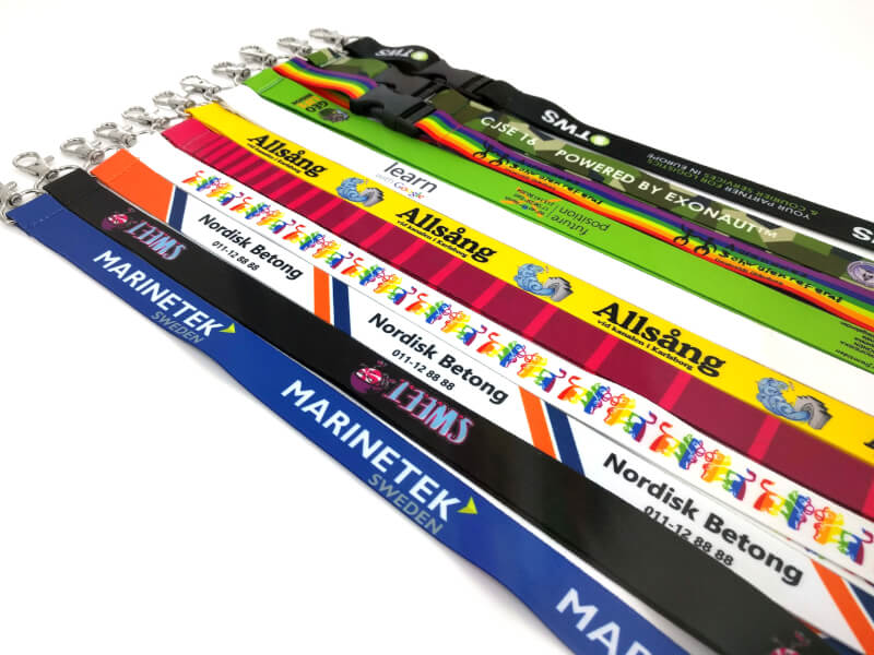 Exempel på Digitaltryckta Nyckelband 20 mm bredd