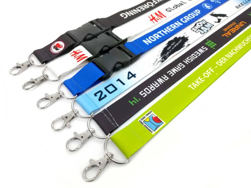 Exempel på Digitaltryckta Nyckelband 25 mm bredd