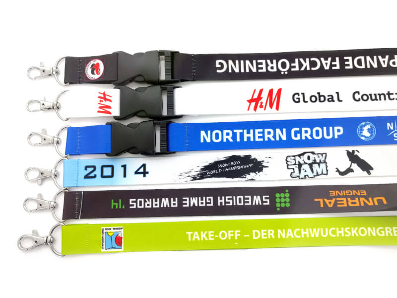 Exempel på Digitaltryckta Nyckelband 25 mm bredd