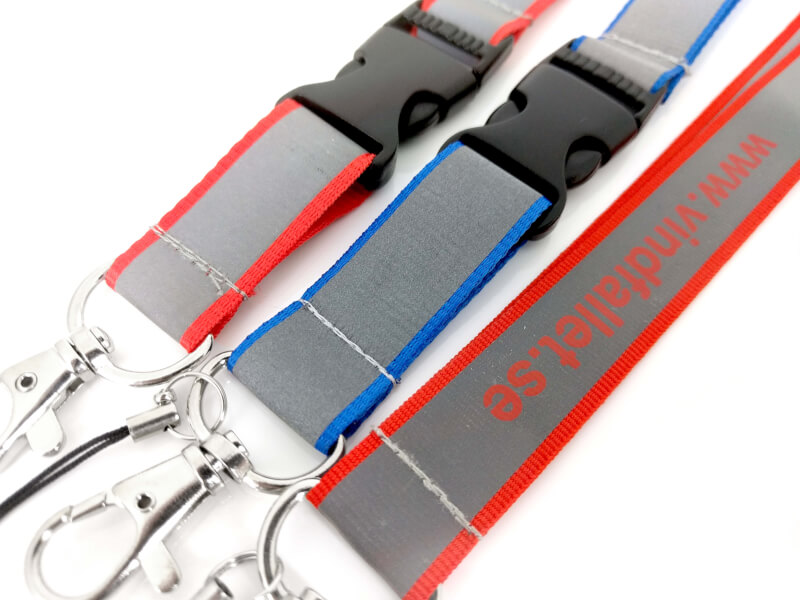 Närbild på Reflexnyckelband 20 mm