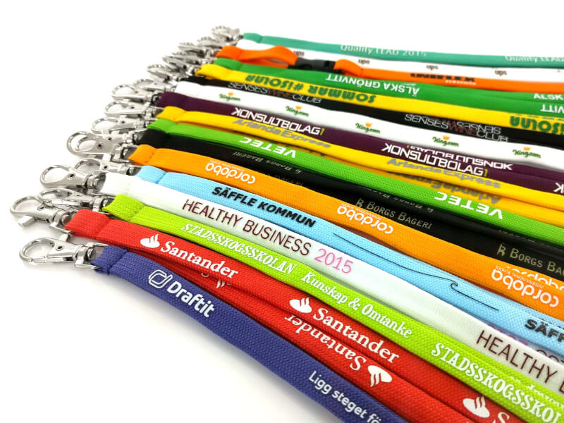 Exempel på Tubvävda Nyckelband 10 mm