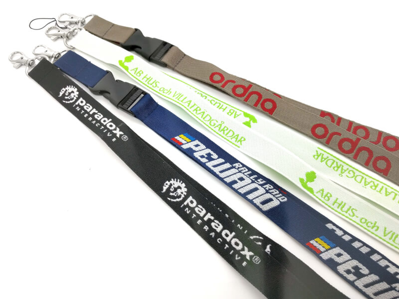 Exempel på Vävda Nyckelband