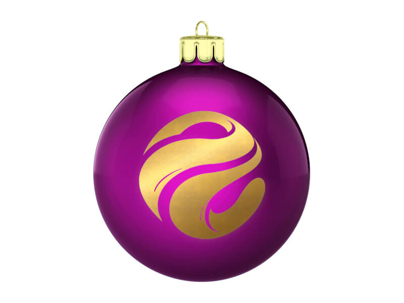 Julgranskula 6 cm med eget tryck / logo