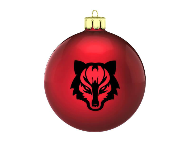 Julgranskula 6 cm med eget tryck / logo