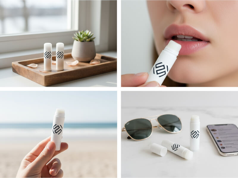 Läppbalsam med tryck