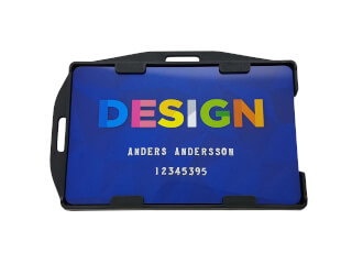 Korthållare Dubbel Svart - FRAMSIDA