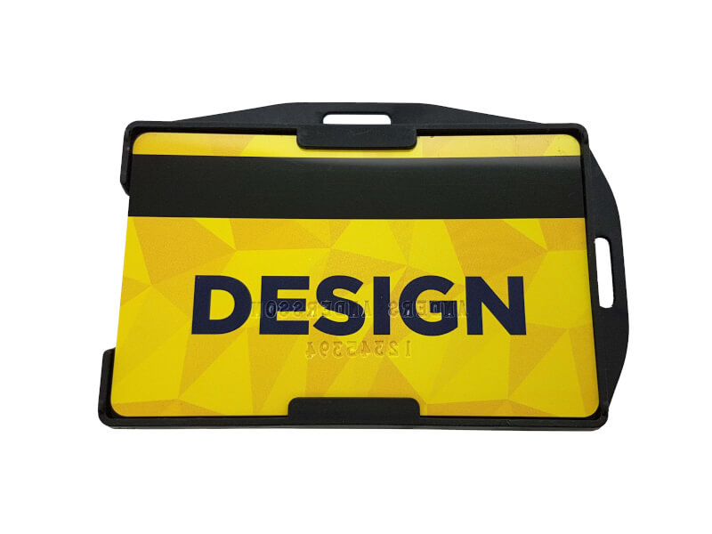 Korthållare Dubbel Svart - BAKSIDA