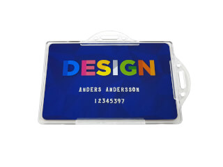 Korthållare Enkel Transparent - FRAMSIDA