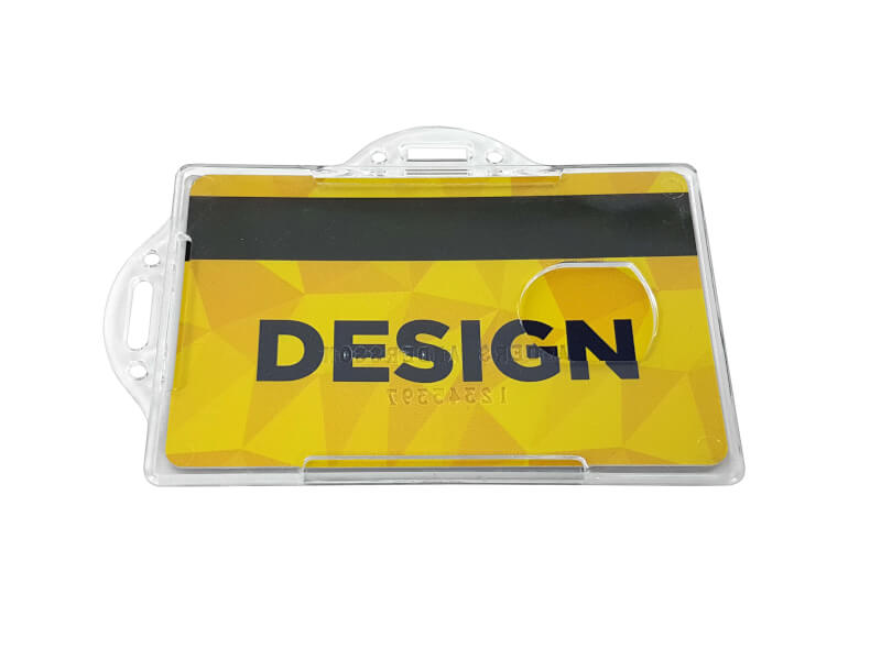 Korthållare Enkel Transparent - BAKSIDA