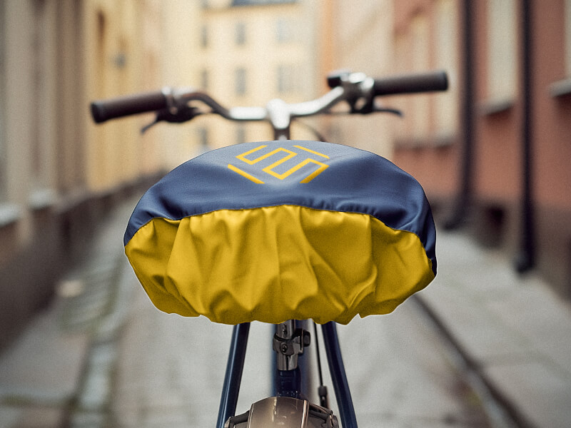 Sadelskydd med tryck - Nylon