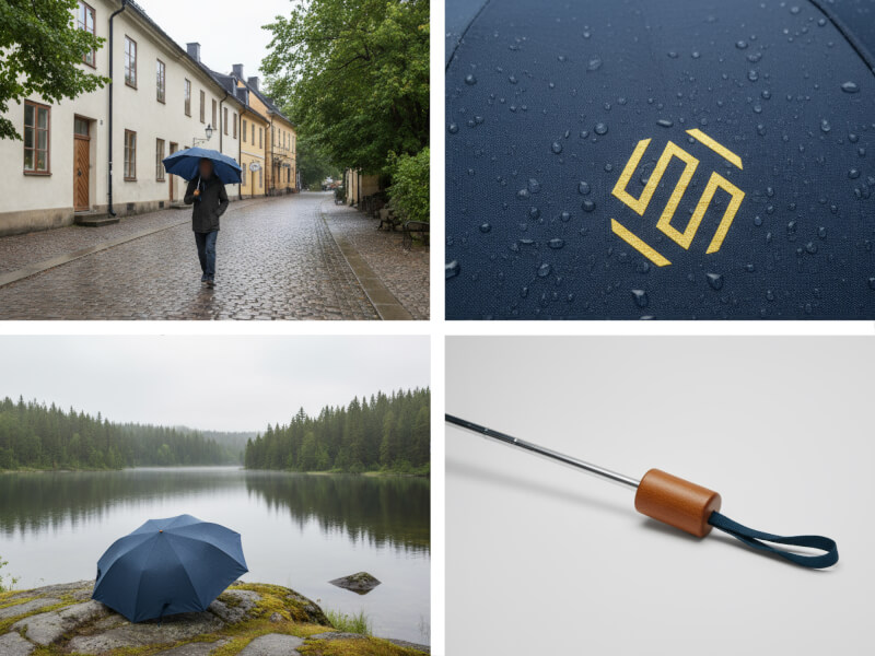 20" 2-sektions Paraply