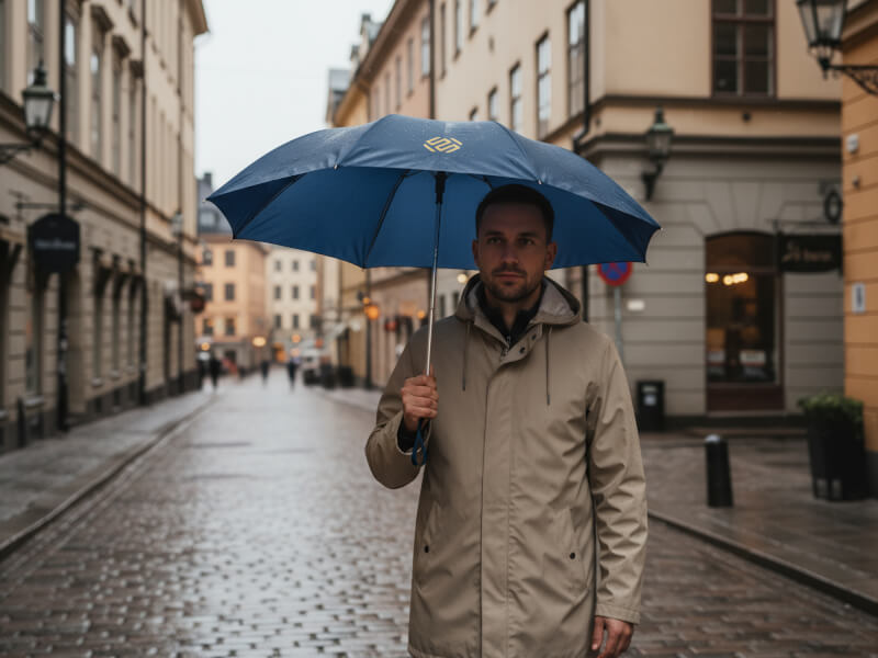 20" 2-sektions Paraply